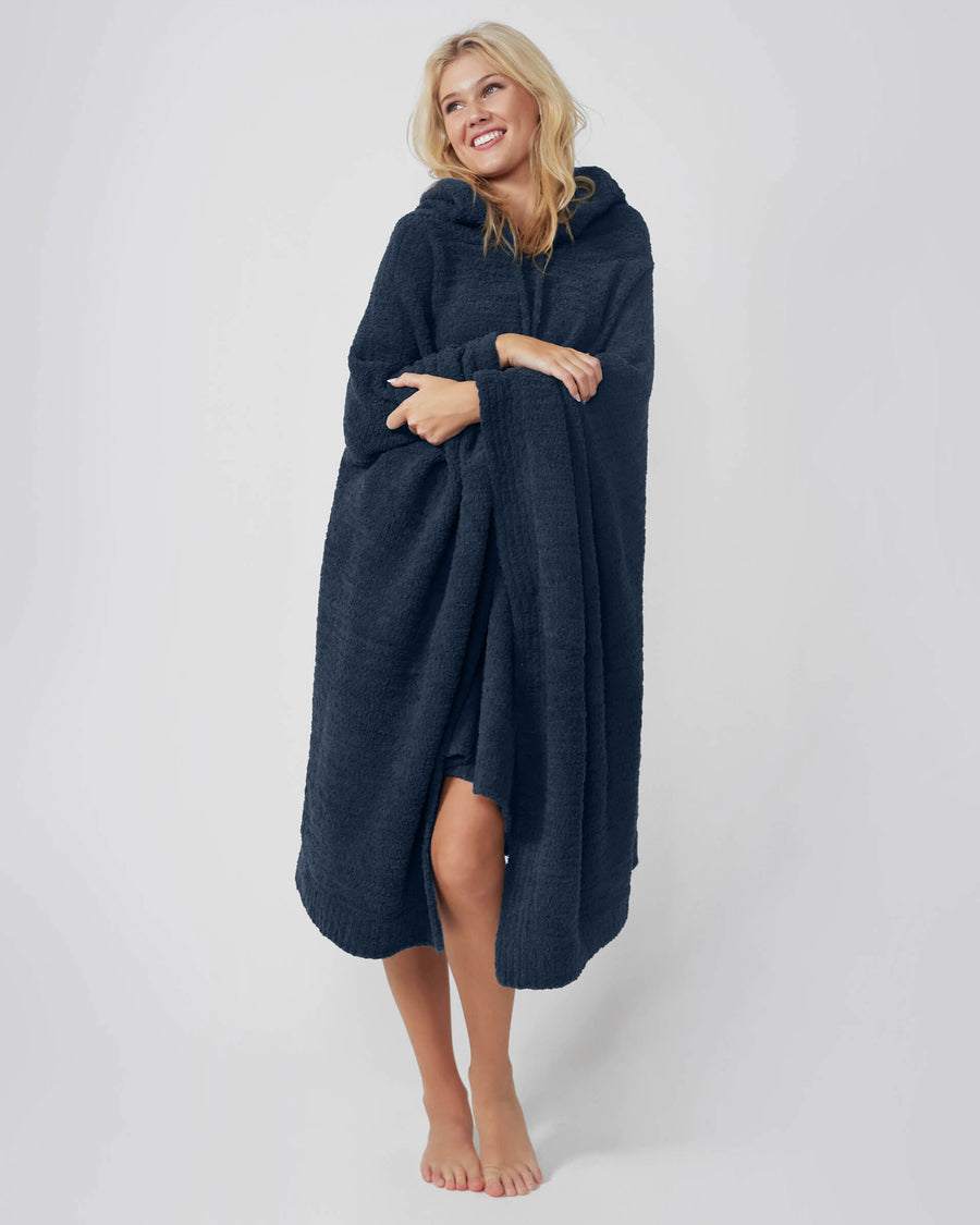 Snug Hooded Wearable Blanket Midnight