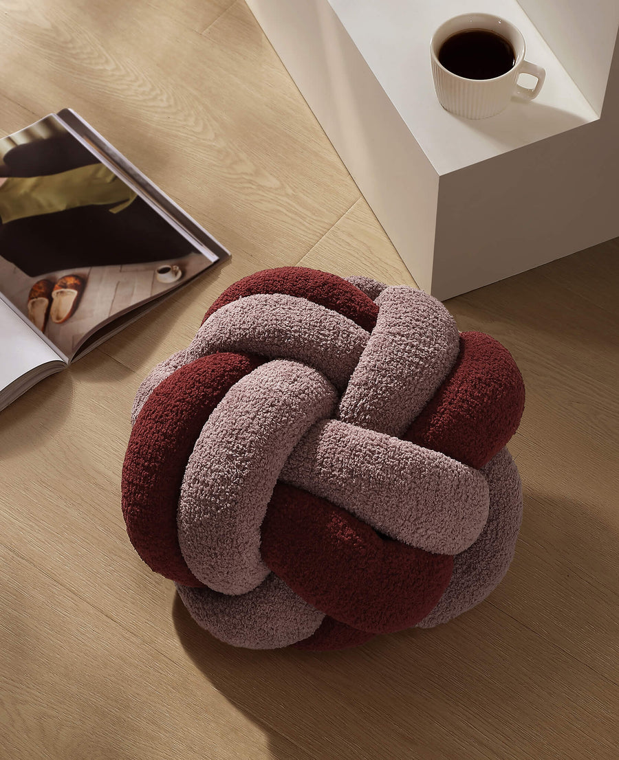 Knot Pillow Rosee - Pomegranate