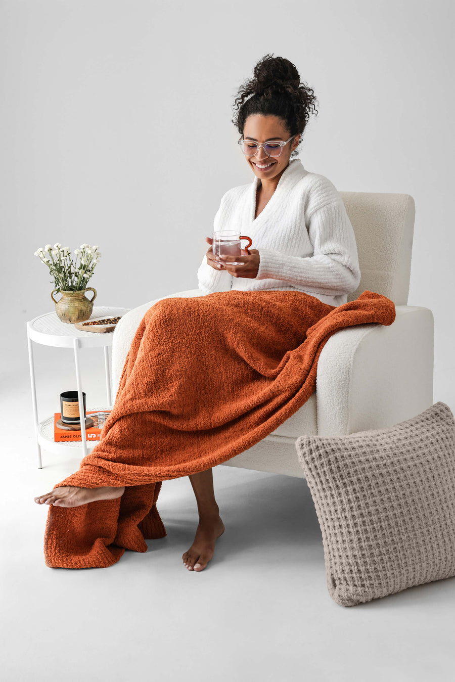 Snug Lap Throw Masala Orange