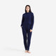 Snug Lite Braided Cropped Hoodie Marine Blue