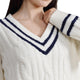 Sunday Citizen Snug Lite Braided V-Neck_ Off White 