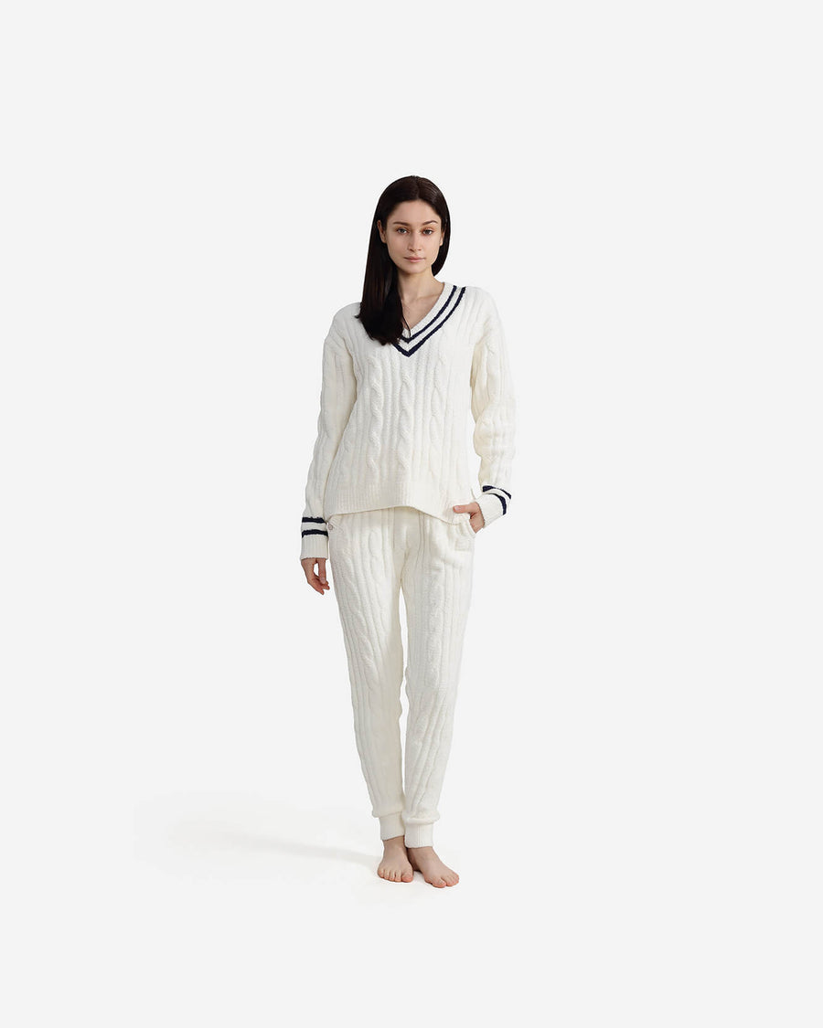 Image of Snug Lite Braided V- Neck Pullover