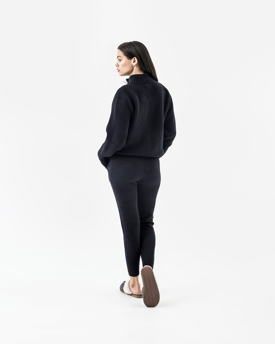 Snug Lite Mock Neck Zip-Up Coal