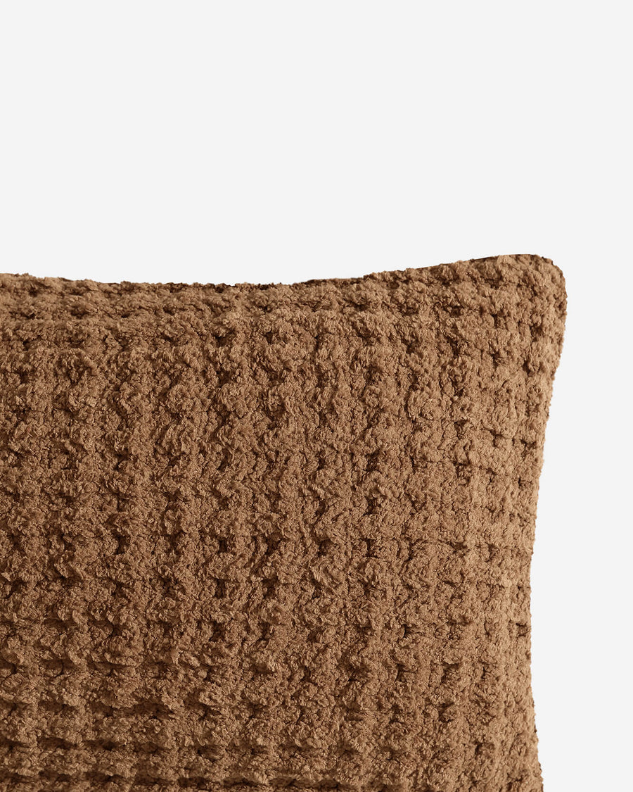 Snug Waffle Mini Pillow Chestnut