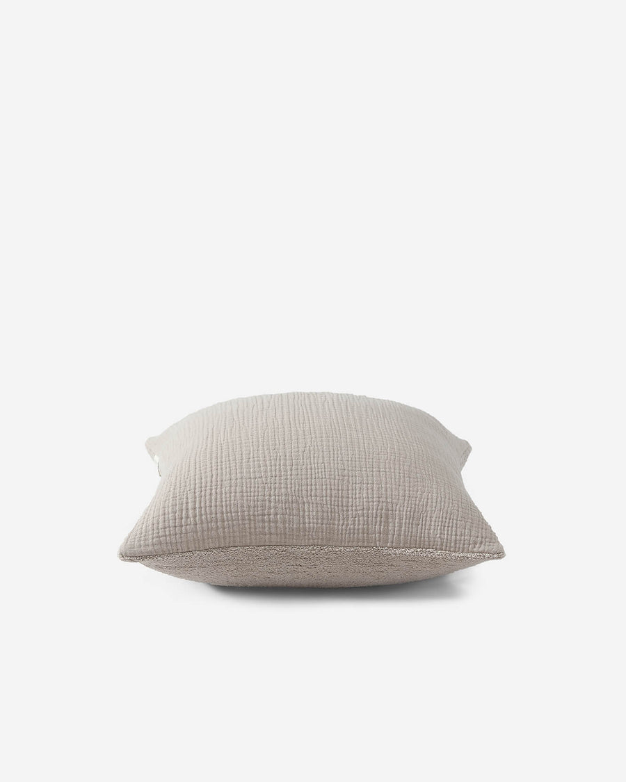 Snug Muslin Throw Pillow Taupe