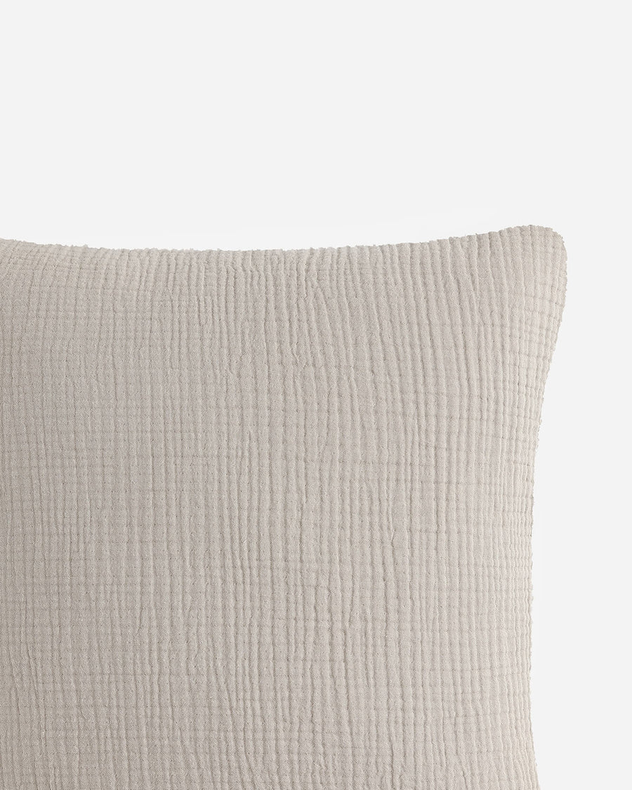 Snug Muslin Throw Pillow Taupe