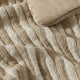 Snug Piped Comforter Cloud Gray Biscotti - Sahara Tan