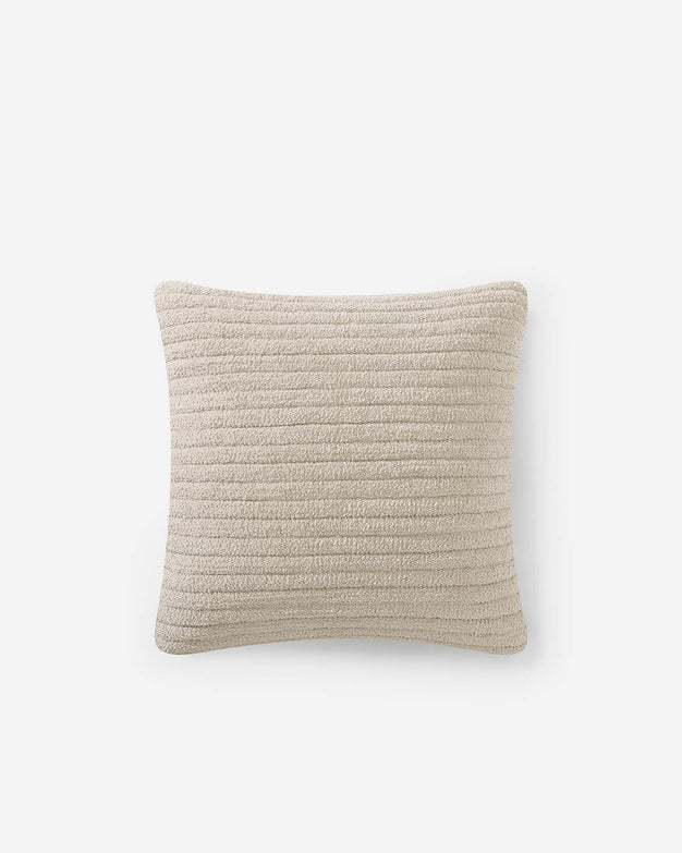 Snug Striped Euro Pillow Taupe