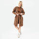 Snug Ribbed Cardigan Chestnut
