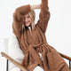 Snug Ribbed Cardigan Chestnut