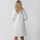 Snug Ribbed Cardigan Clear White