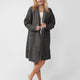 Snug Ribbed Cardigan Granite