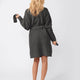 Snug Ribbed Cardigan Granite