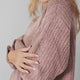 Snug Ribbed Cardigan Rose