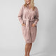 Snug Ribbed Cardigan Rose