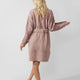 Snug Ribbed Cardigan Rose