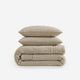Snug Waffle Comforter Bundle Taupe
