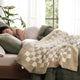Checkerboard Throw Sahara Tan - Off White