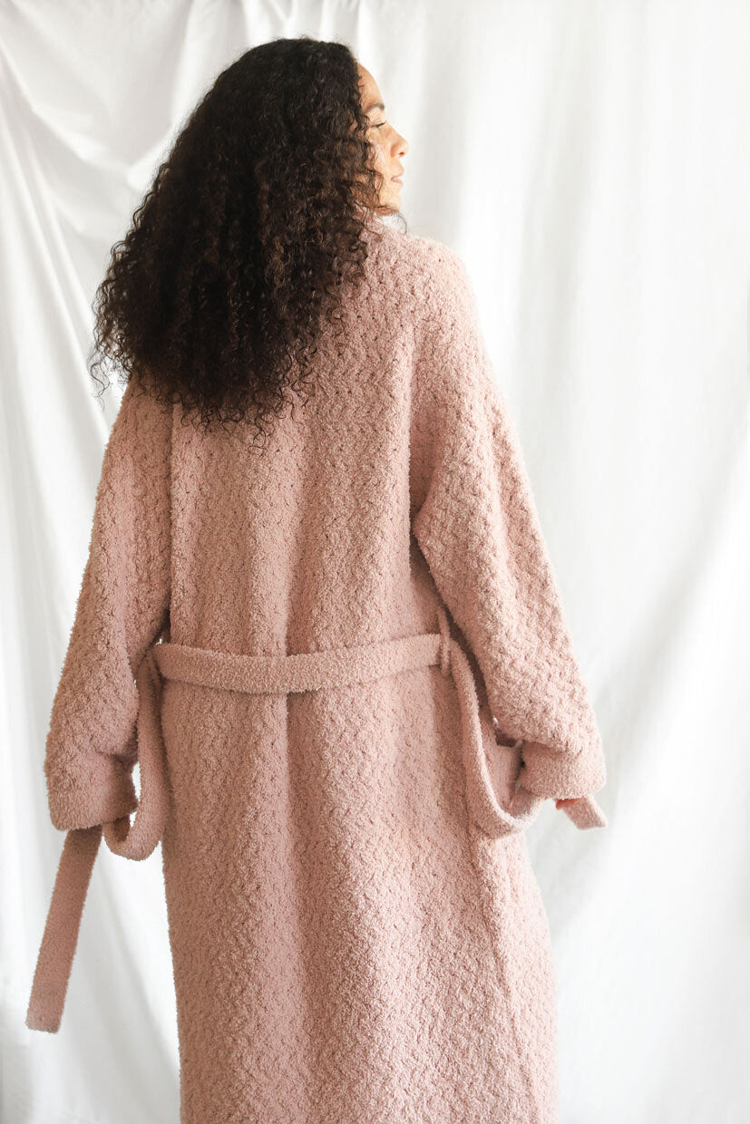 Snug Waffle Robe Dusty Pink