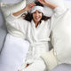Snug Waffle Robe Clear White