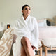Snug Waffle Robe Clear White