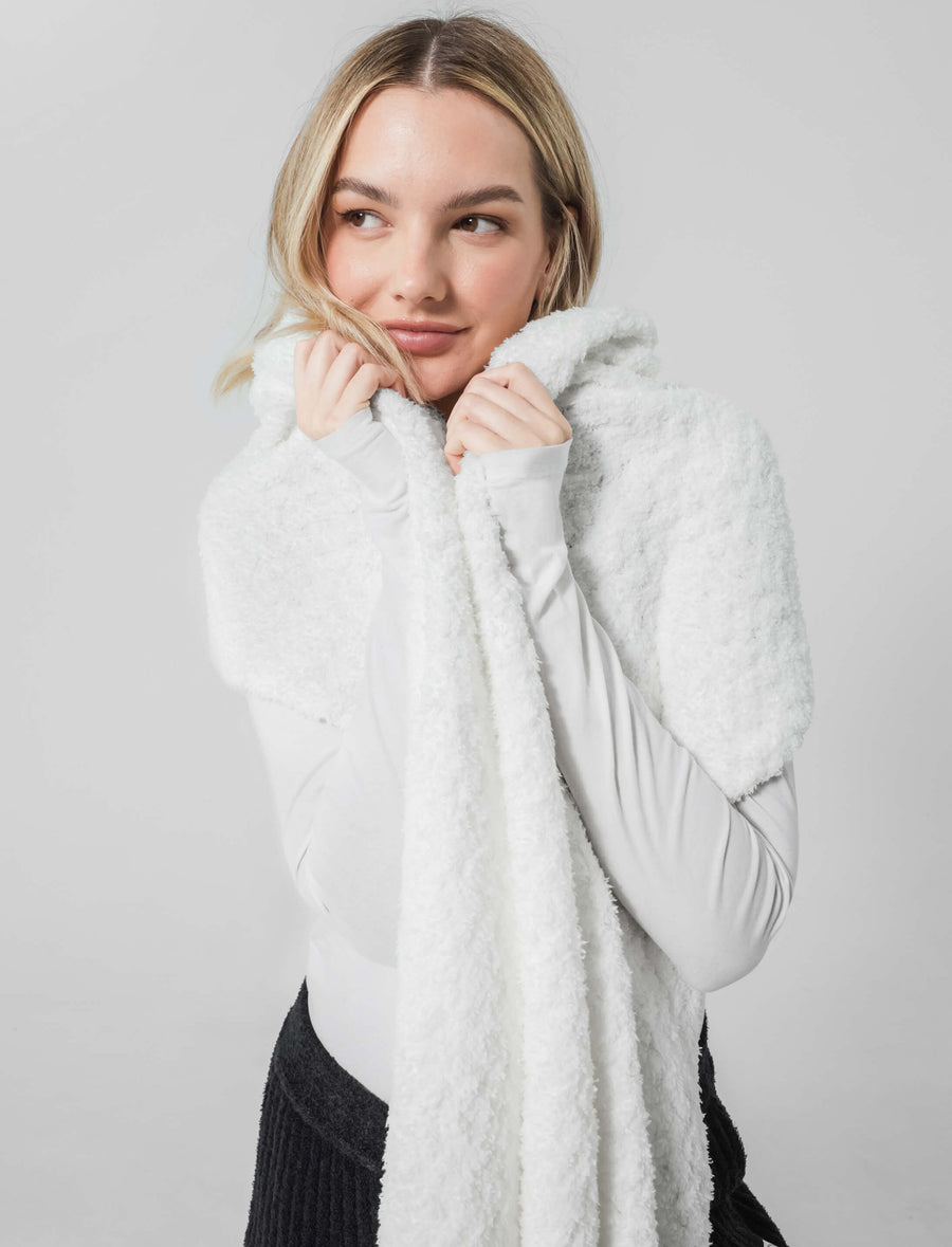 Snug Waffle Scarf Off White