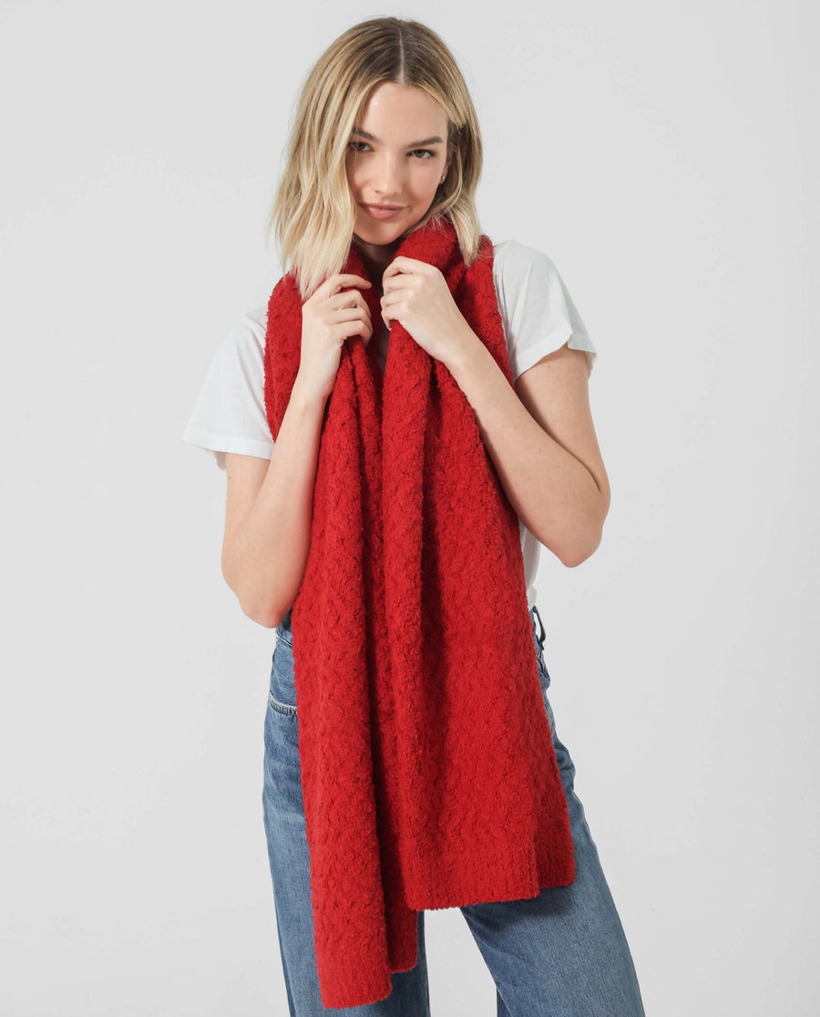 Snug Waffle Scarf Rouge