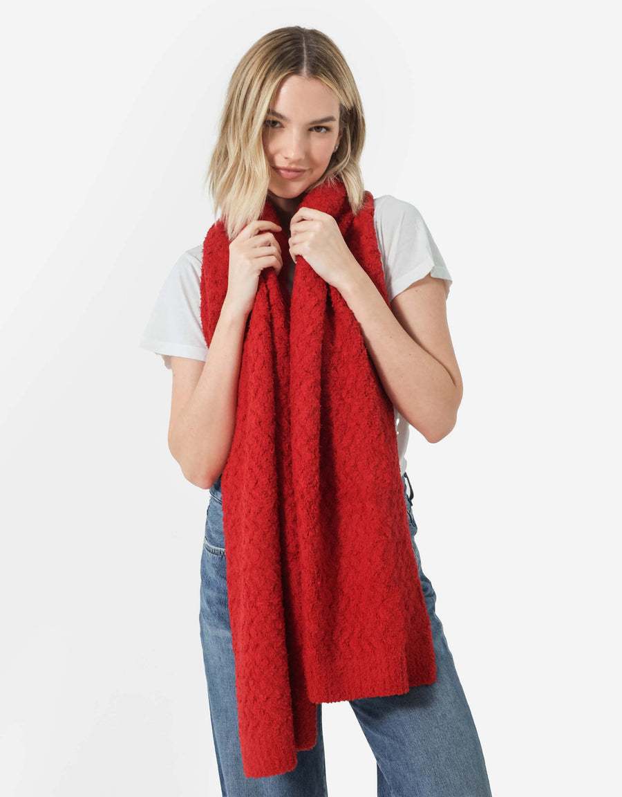 Snug Waffle Scarf Rouge