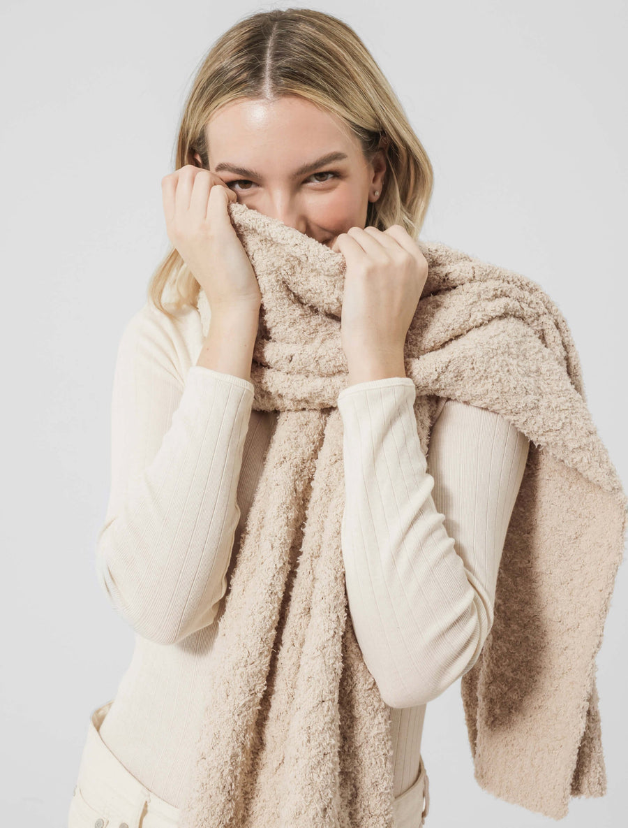 Snug Waffle Scarf Sahara Tan