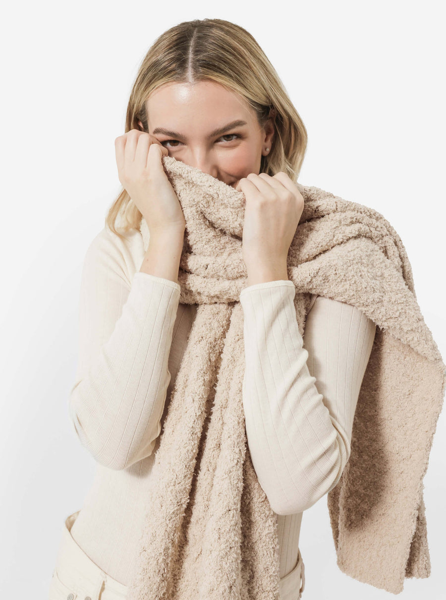 Snug Waffle Scarf Sahara Tan