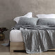 Stonewashed Lyocell Sham Set Coal
