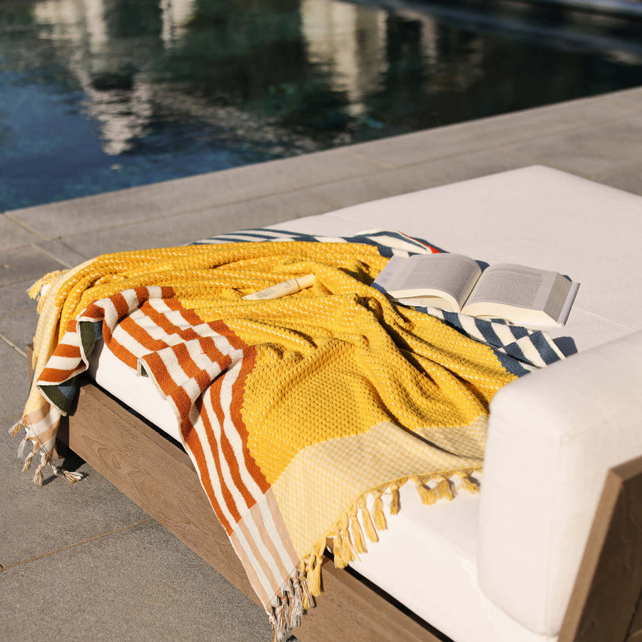 Striped Beach Towel Sunshine