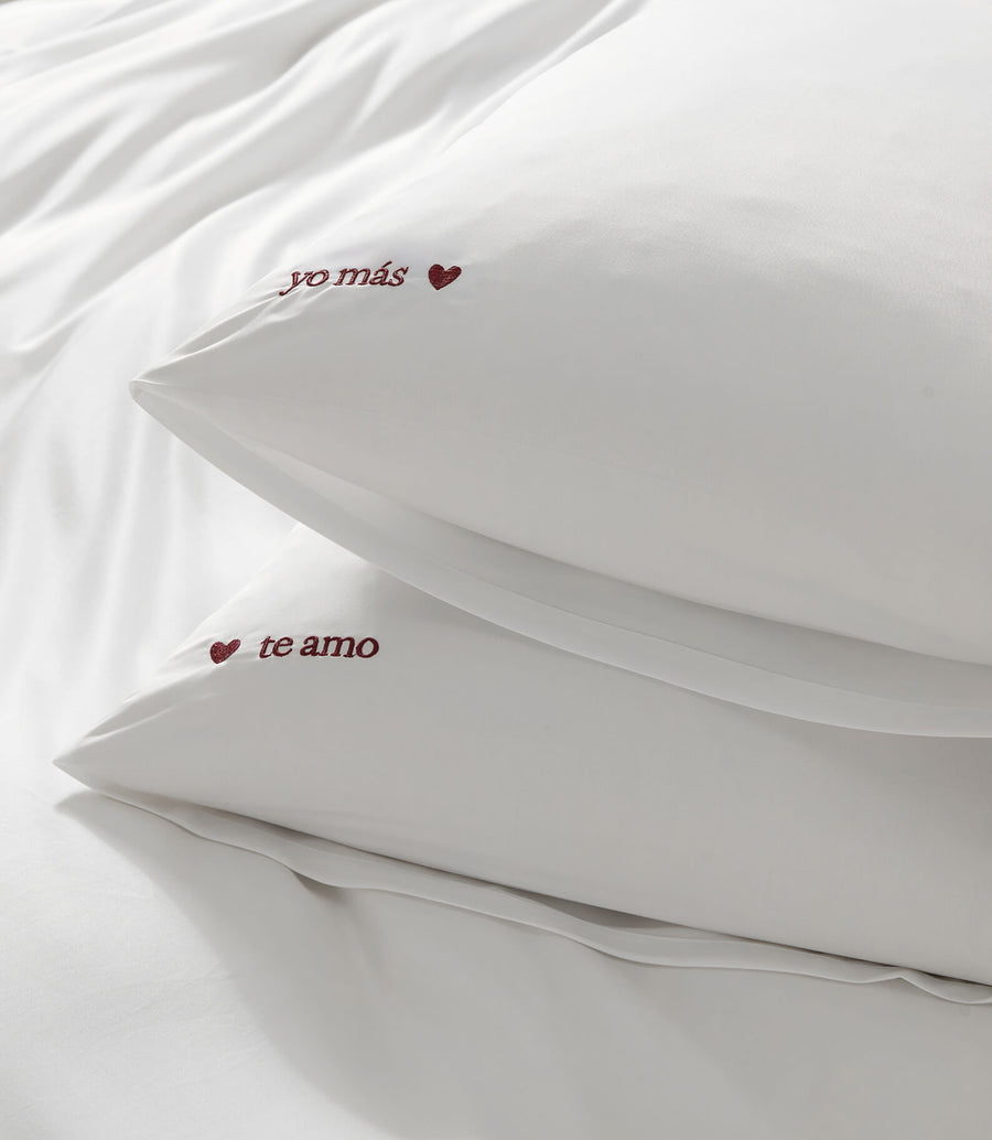 Sunday-Citizen_Te-Amo-Bamboo-Pillowcase White - Fig