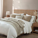 Two-Tone Ribbed Bed Blanket Biscotti - Sahara Tan
