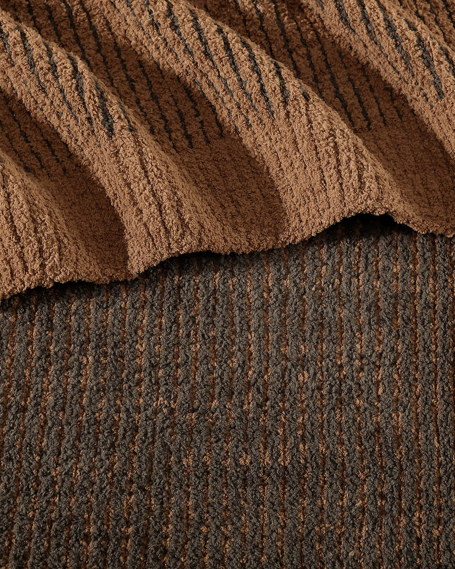 Secondary image of Two-Tone Ribbed Bed Blanket