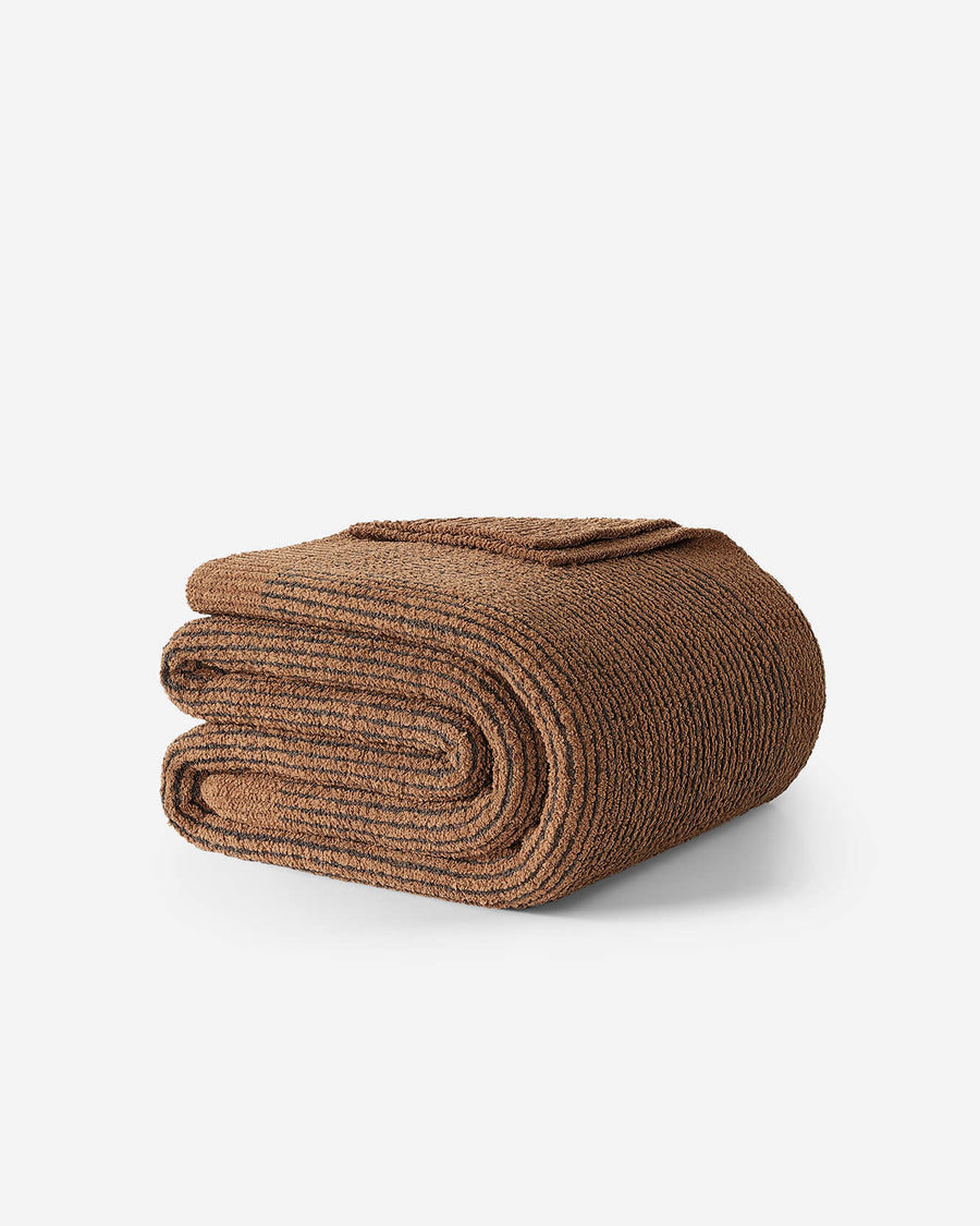 Image of Two-Tone Ribbed Bed Blanket