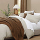 Two-Tone Ribbed Bed Blanket Chestnut - Mocha