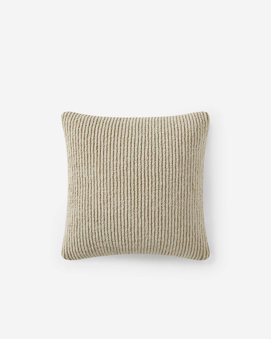 Two-Tone Ribbed Throw Pillow Biscotti - Sahara Tan