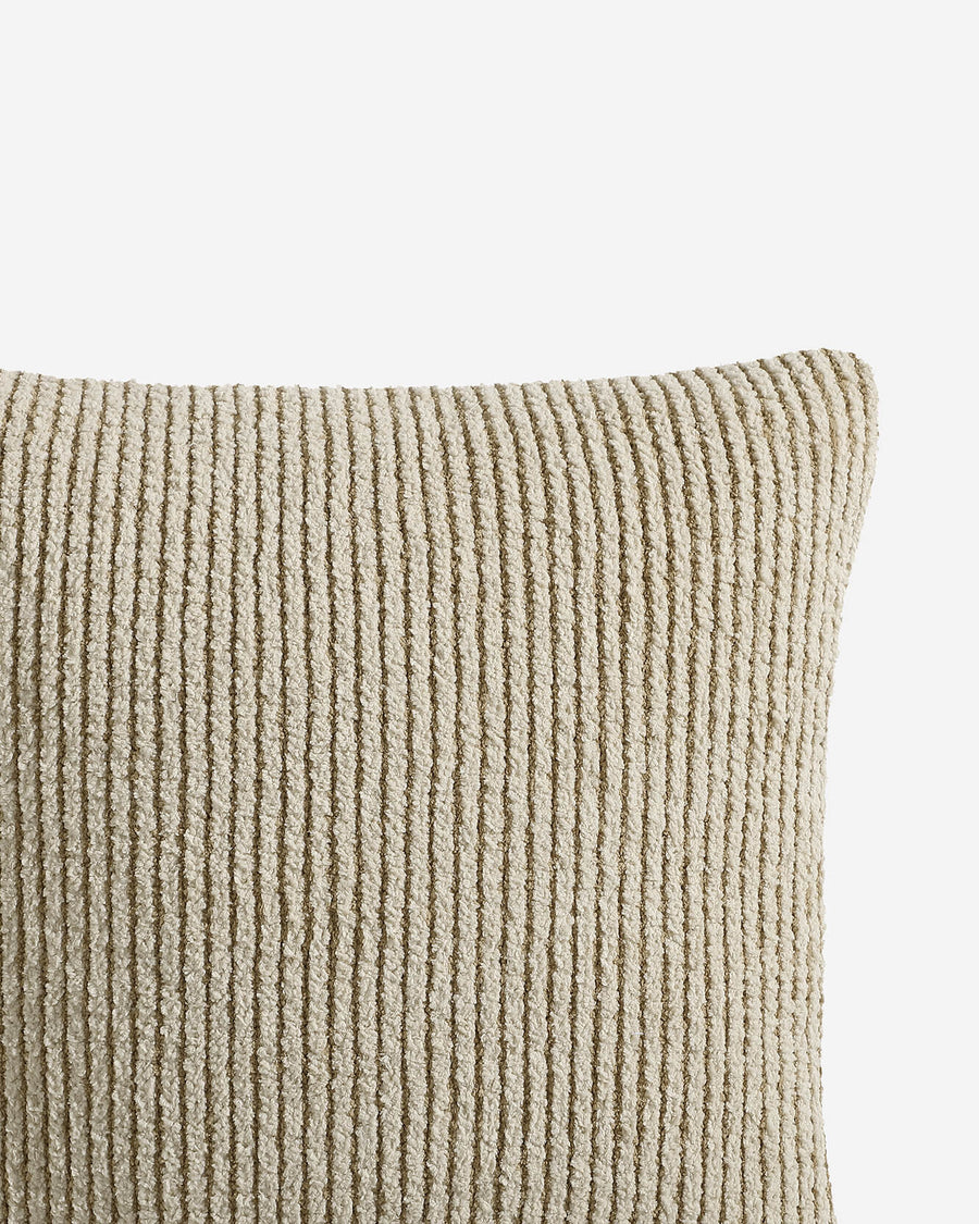 Two-Tone Ribbed Throw Pillow Biscotti - Sahara Tan