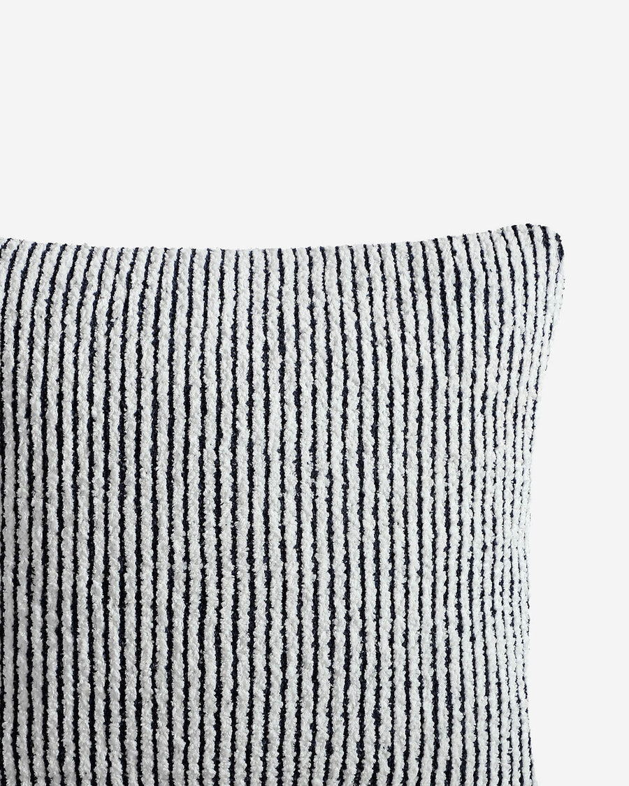 Two-Tone Ribbed Throw Pillow Off White - Midnight