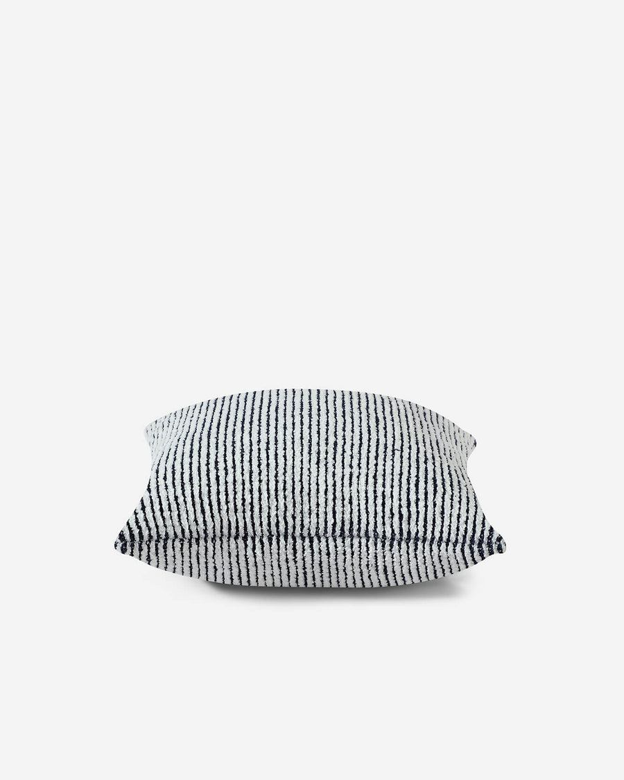 Two-Tone Ribbed Throw Pillow Off White - Midnight