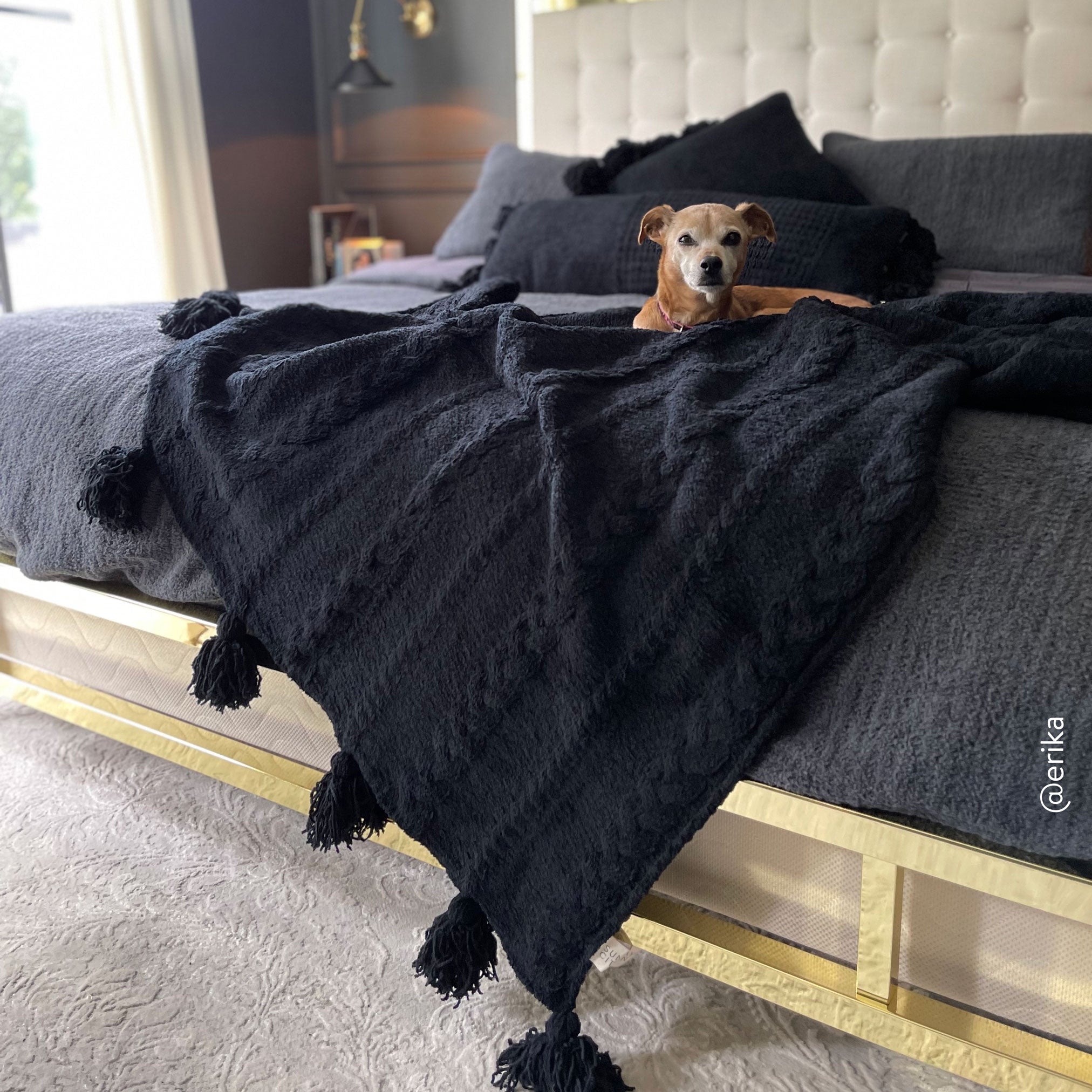 Black and gray blanket hot sale