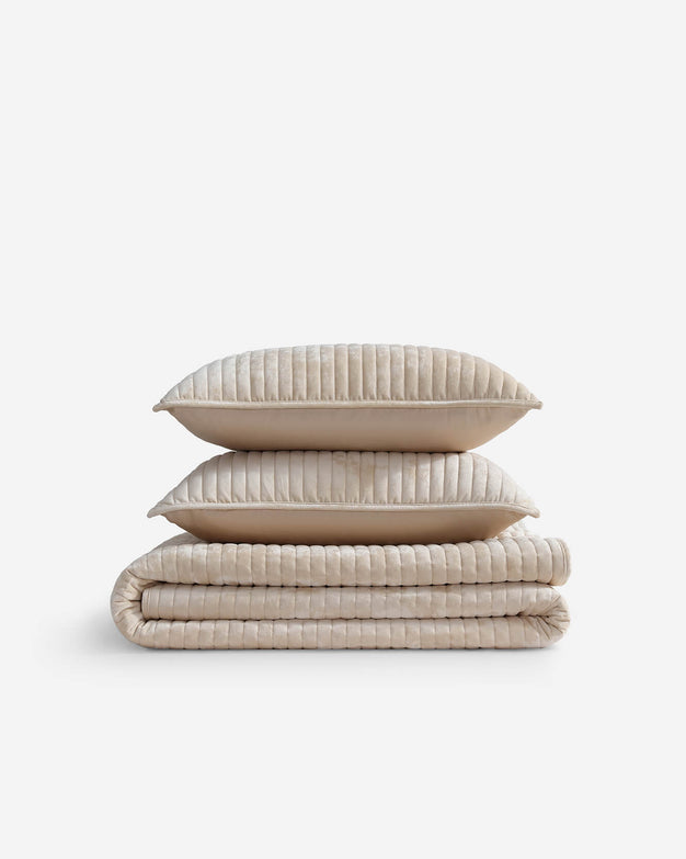 Sunday Citizen Velvet Quilt Bundle Blush