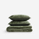 Sunday Citizen Velvet Quilt Bundle Olive Leaf