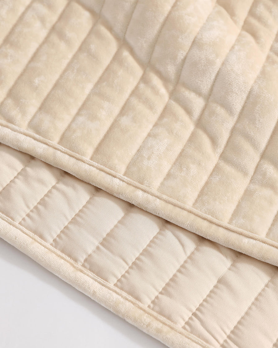 Sunday Citizen Velvet Quilt Blush