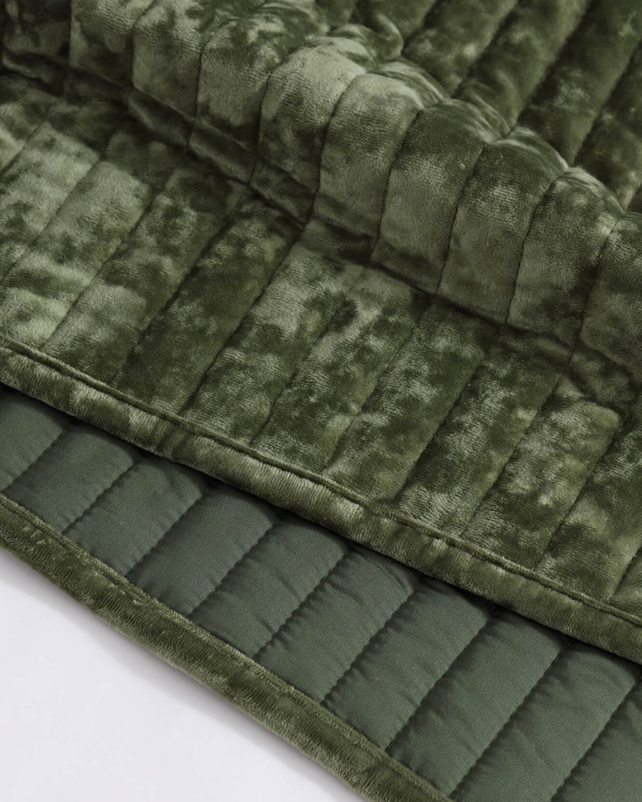 Sunday Citizen Velvet Quilt Olive Leaf