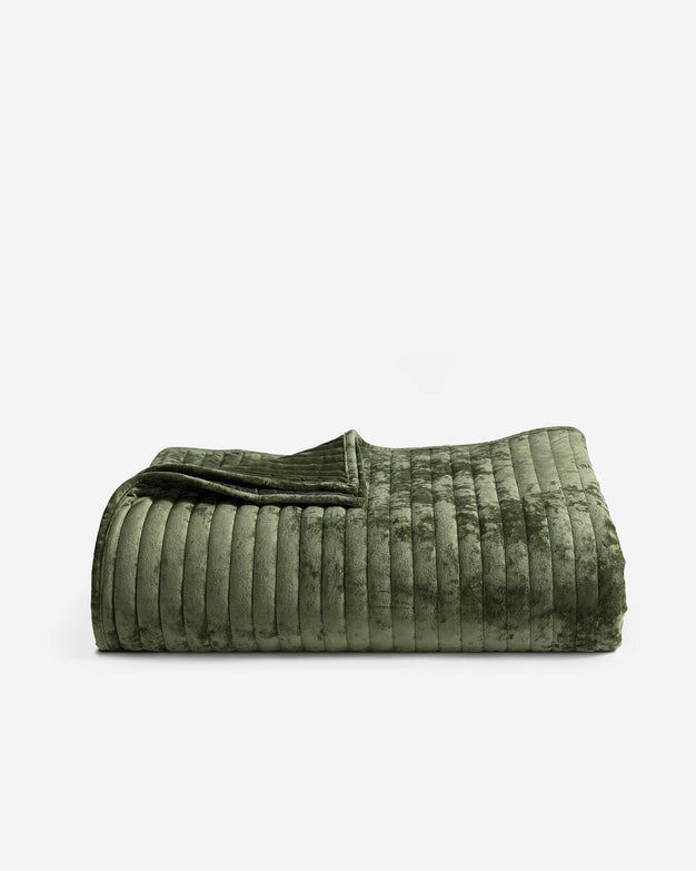 Sunday Citizen Velvet Quilt Olive Leaf
