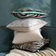 Zebra Throw Pillow Black