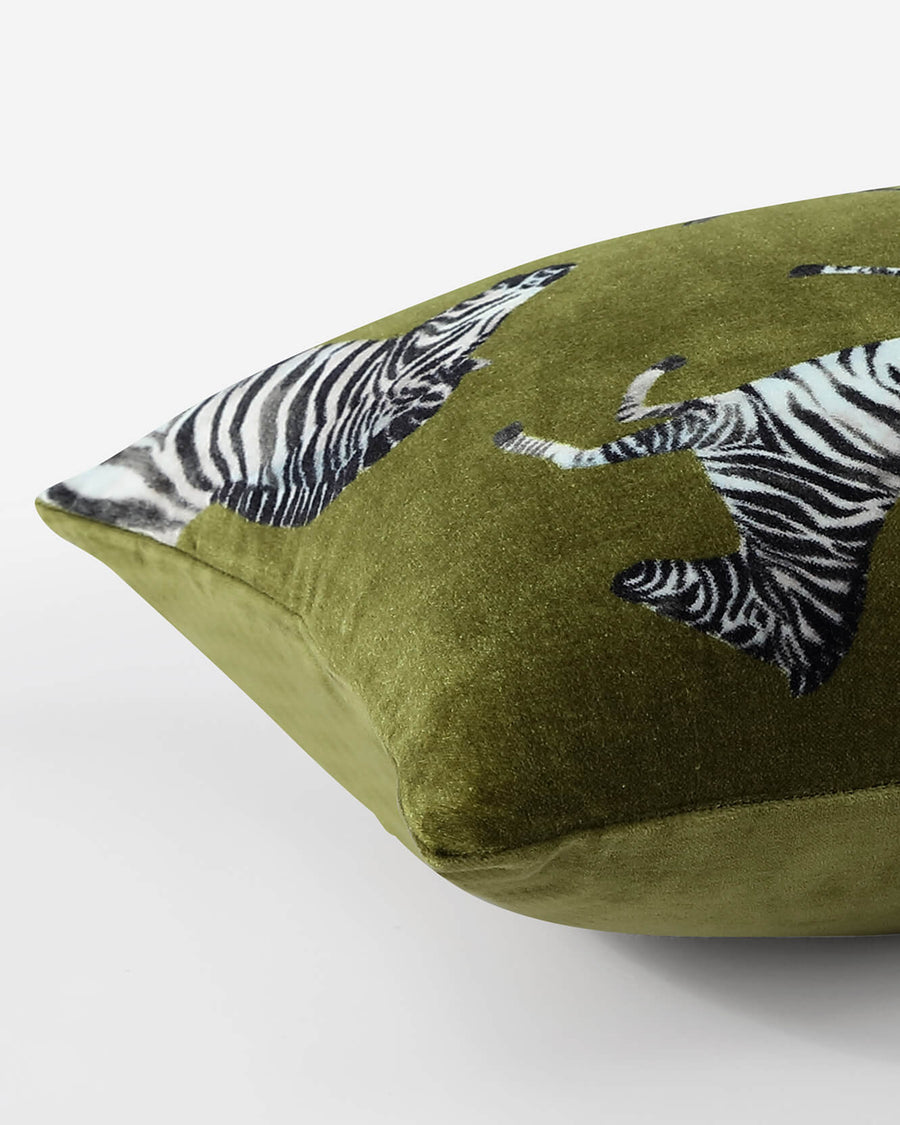 Sunday-Citizen_Watercolor-Zebra-Small-Lumbar-Pillow_ Cardamon Seed