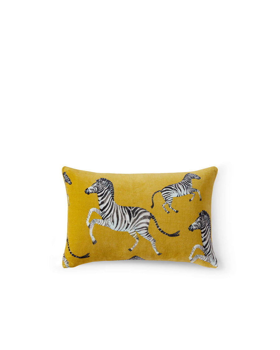 Sunday-Citizen_Watercolor-Zebra-Small-Lumbar-Pillow_ Gold